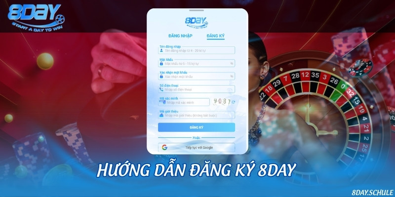 Hướng dẫn đăng ký 8DAY