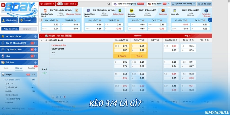 Giới thiệu chung về hình thức chơi kèo 3/4