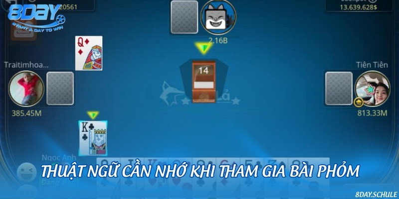 Thuật ngữ thường gặp nhất khi tham gia đánh bài phỏm online